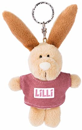 NICI NICI 44638 breloczek do kluczy zając z T-shirtem Lilli 10 cm, beżowy 44638