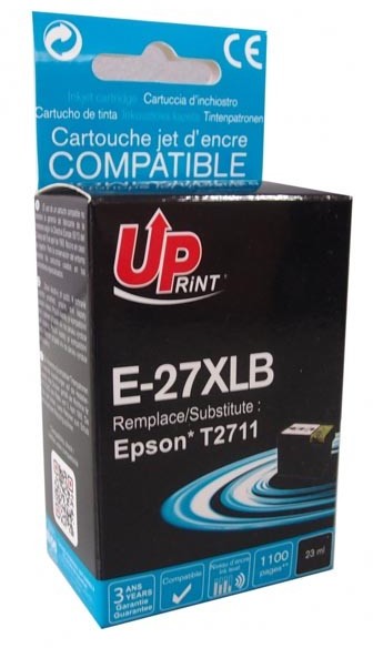 INK UPrint kompatybilny z C13T27114010 27XL black 1100s E-27XLB dla Epson WF-3620 3640 7110 7610 7620 IEPB271140BU