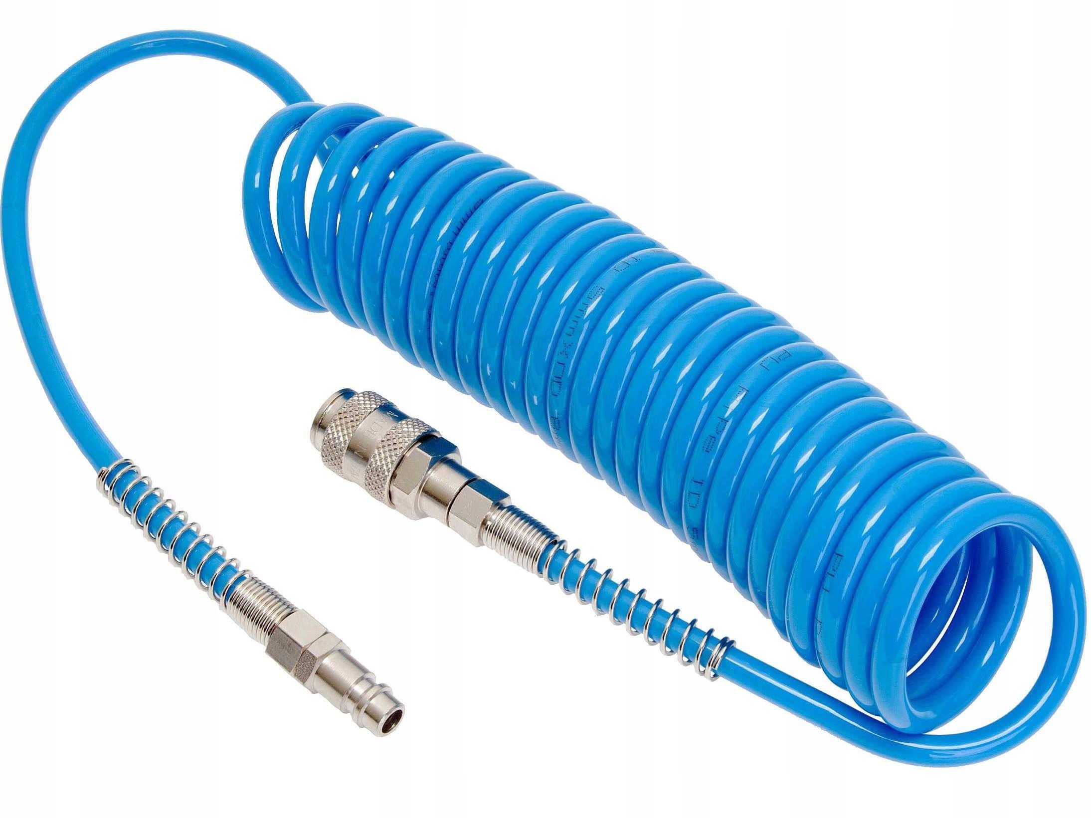 AIRPRESS Wąż Spiralny Pneumatyczny Pu 12X8MM 15M