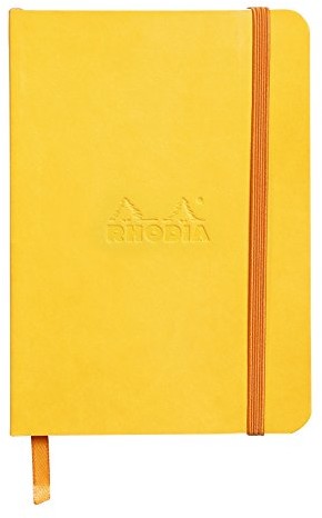 Rhodia 117366 °C Notatka zeszyt rhodi arama z miękką okładką, DOT Grid, 72 arkuszy papieru, 90 G elfenbeines, A6 105 X 148 MM, można dodać, kieszeń wewnętrzna, dottergelb 117366C