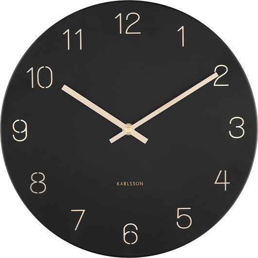 Karlsson 5788BK stylowy zegar ścienny, śr. 30 cm