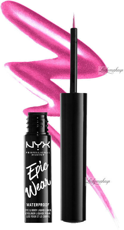 NYX professional makeup Professional Makeup - Epic Wear Mettalic - Eye & Body Liquid Liner - Wodoodporny, metaliczny liner do oczu i ciała - 3,5 ml - 08 - FUCHSIA METAL
