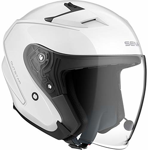 Sena Sena Outstar Open Face inteligentny kask (biały z połyskiem, M) OUTSTAR-GW00M1