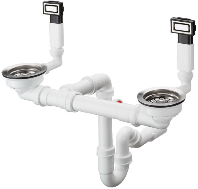 Hansgrohe D15-10 Syfon zlewozmywakowy z przelewem stal szlachetna 43922800