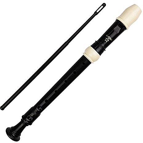 A-Star A-Star Opisywany plastikowy rejestrator sopranowy - brązowy i biały - zawiera torbę ochronną, drążek do czyszczenia REC01BW