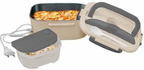 NERTHUS NERTHUS FIH 730 elektryczny pojemnik na lunch z komorą główną, stal nierdzewna 18/8, szary, 450 ml, 60 ml FIH 730