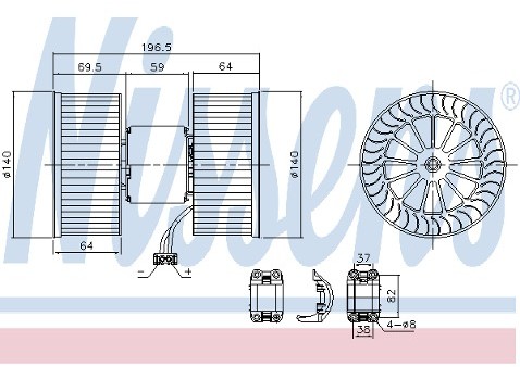 NISSENS Wentylator wnętrza 87196