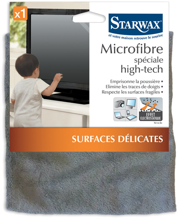 Starwax Ścierka do czyszczenia ekranów STARWAX High-Tech, szara, 1 szt.
