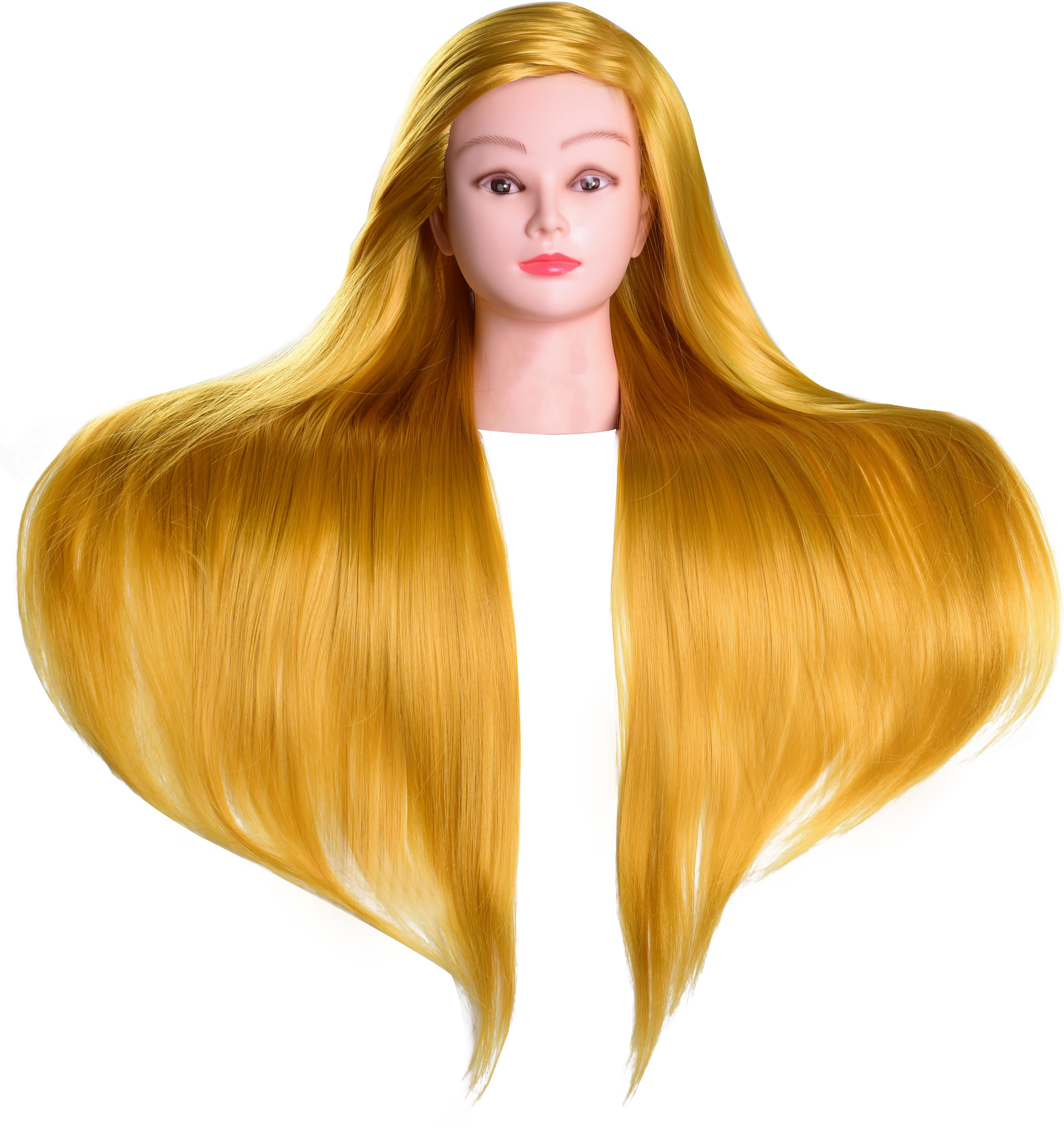 Calissimo Główka treningowa Ilsa 90 cm l-blond. włos termiczny+ uchwyt, fryzjerska do czesania, głowa do ćwiczeń ILSA-LIGHTB-90CM