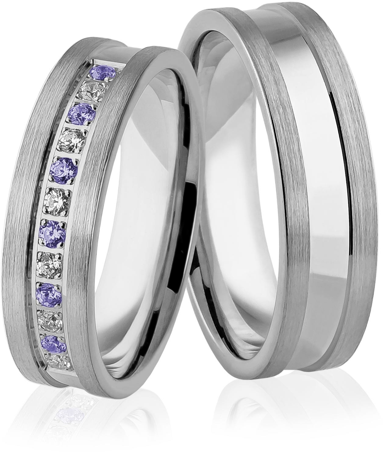 Eminence Obrączki srebrne z kolorowymi kamieniami - wzór Ag-317-2 Ag-317-2