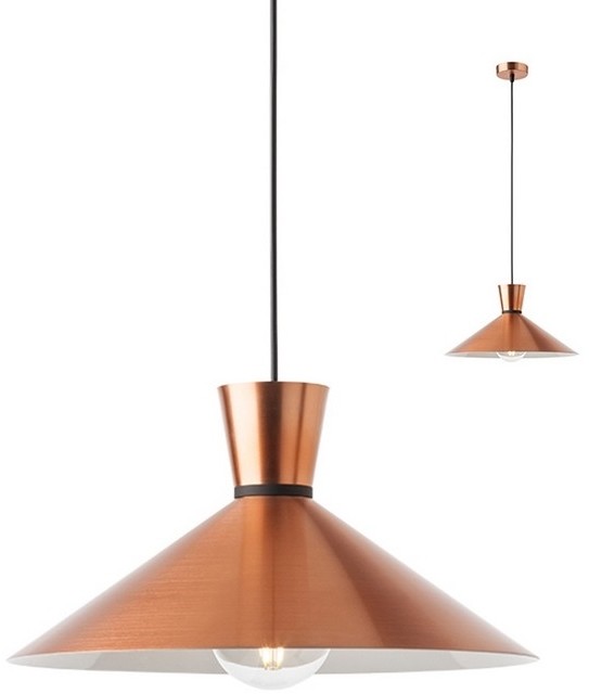 Redo Redo 01-1461 - Żyrandol na lince KIMONO 1xE27/42W/230V miedziany