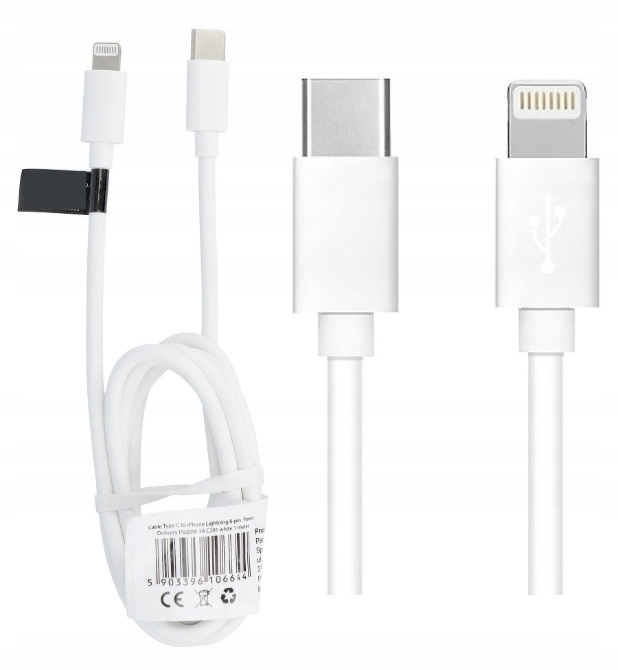 Kabel Qc do Iphone X 11 Pro 12 Usb-c Lighting