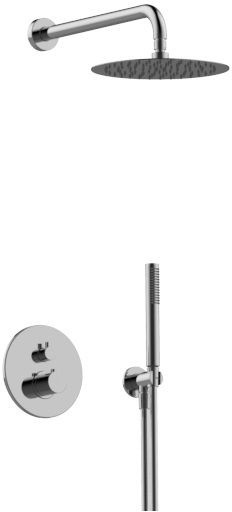 Graff Java Zestaw prysznicowy termostatyczny podtynkowy z deszczownicą chrom JAV01-PC-T