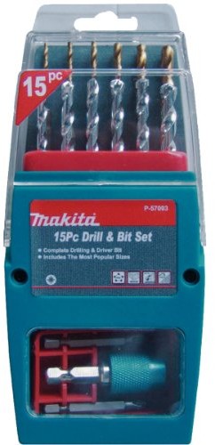 Makita P-57093 wiertło-i zestaw bitów, wielokolorowe, 15 sztuk