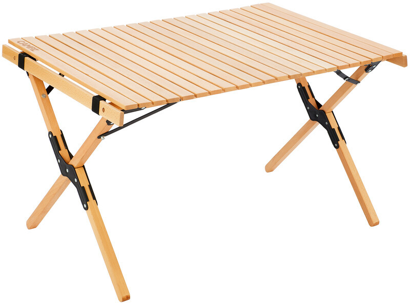 CAMPZ CAMPZ Beech Wood Roll-Out Table 90x60x53cm, brązowy  2022 Stoły kempingowe