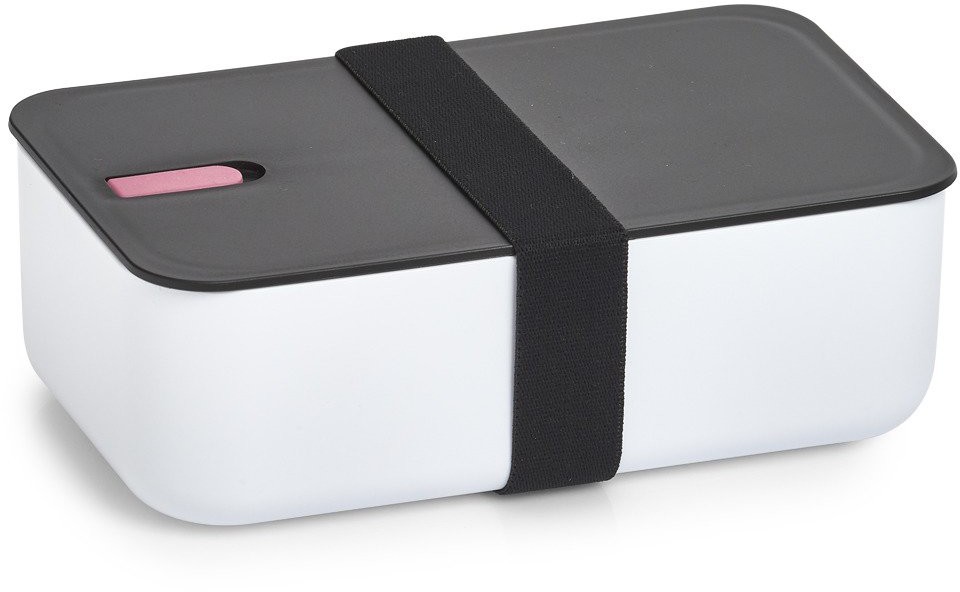 ZELLER Lunchbox z przegródką 19 x 12 x 6,5 cm kolor biały + różowa wkładka ZELLER 14733