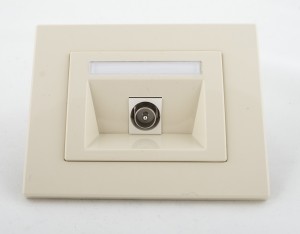 VILMA Gniazdo antenowe pojedyncze typu F beżowe VILMA TVL01-02BE