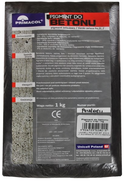 Primacol Pigment do betonu  brąz jasny 1 kg