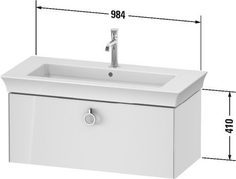 Duravit White Tulip Szafka podumywalkowa 98,4x45,8x41 cm biała wysoki połysk WT425208585