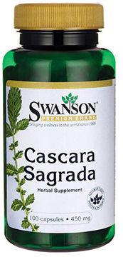 SWANSON Cascara Sagrada 450mg 100 caps Kora z Szakłaka amerykańskiego na zaparcia