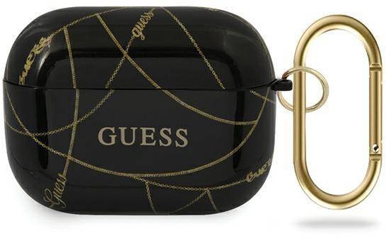 Guess Guess GUACAPTPUCHBK AirPods Pro cover czarny/black Gold Chain Collection hurtel-64984-0