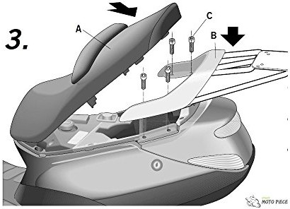 Shad SHAD P0LS52ST zestaw montażowy do obudowy Elystar 50/125/180 2002, czarny P0LS52ST