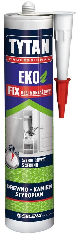 Tytan Klej montażowy Eko 290 ml drewno, kamień, styropian