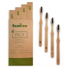 bambaw Zestaw Bambusowych Szczoteczek Do Zębów Zero Waste 34E2-4732F