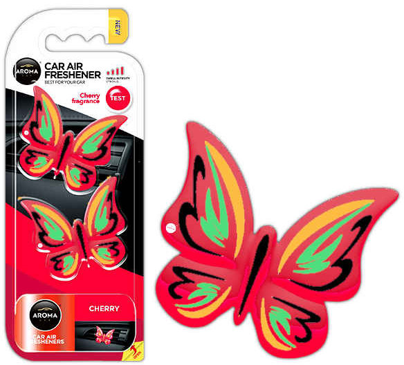MTM INDUSTRIES Odświeżacz powietrza aroma fancy shapes butterfly cherry AMI-A83534