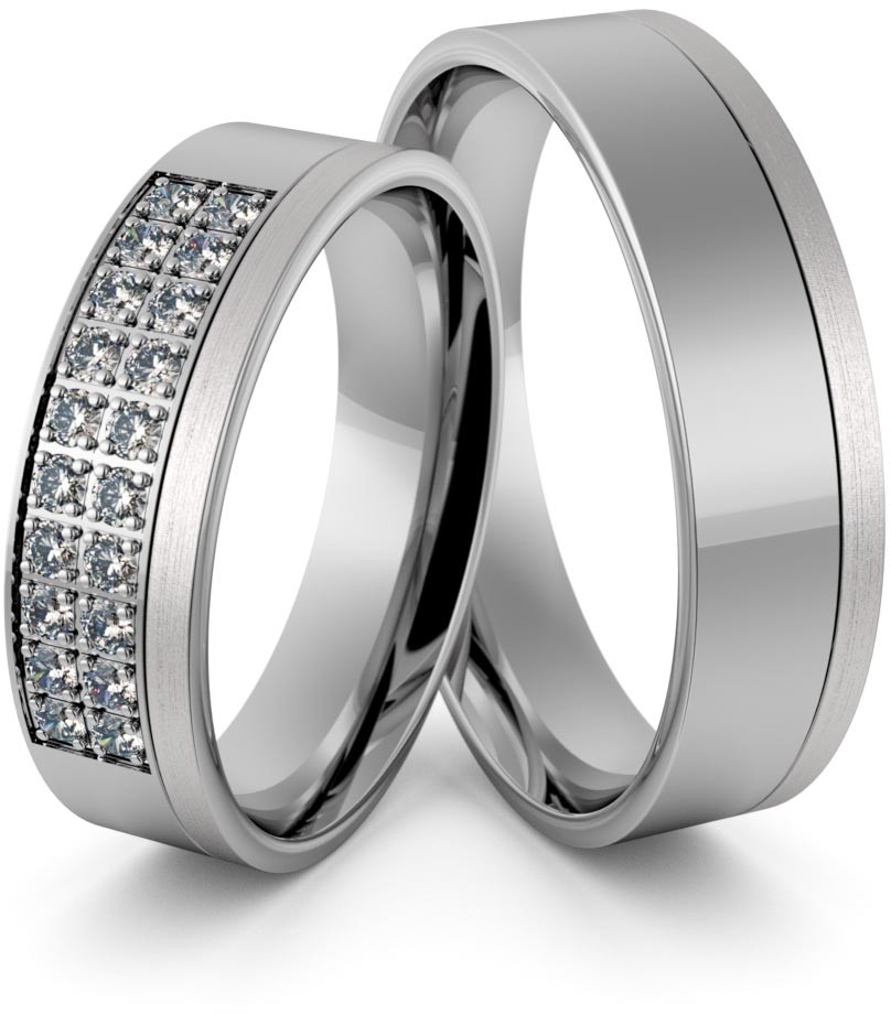 Eminence Obrączki srebrne z cyrkoniami swarovski - wzór Ag-351 Ag-351