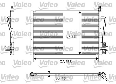 VALEO Skraplacz, klimatyzacja 817664