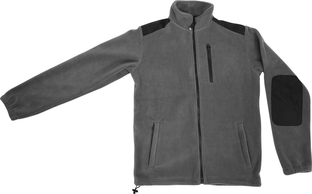 YATO BLUZA POLAROWA Z GRUBEGO POLARU ZE WZMOCNIENIAMI Z TKANINY OXFORD SZARA ROZM L YT-79522