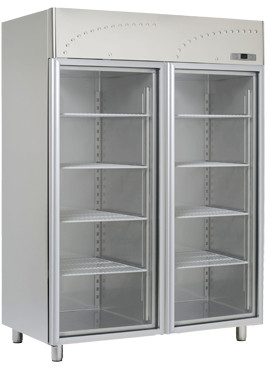RM Gastro Szafa mroźnicza przeszklona GN 2/1 | MS 140 SV MS-140-SV