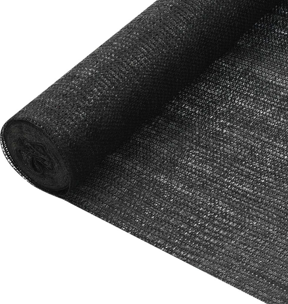 vidaXL Siatka cieniująca czarna 1,5x10 m HDPE 75 g/m 149323
