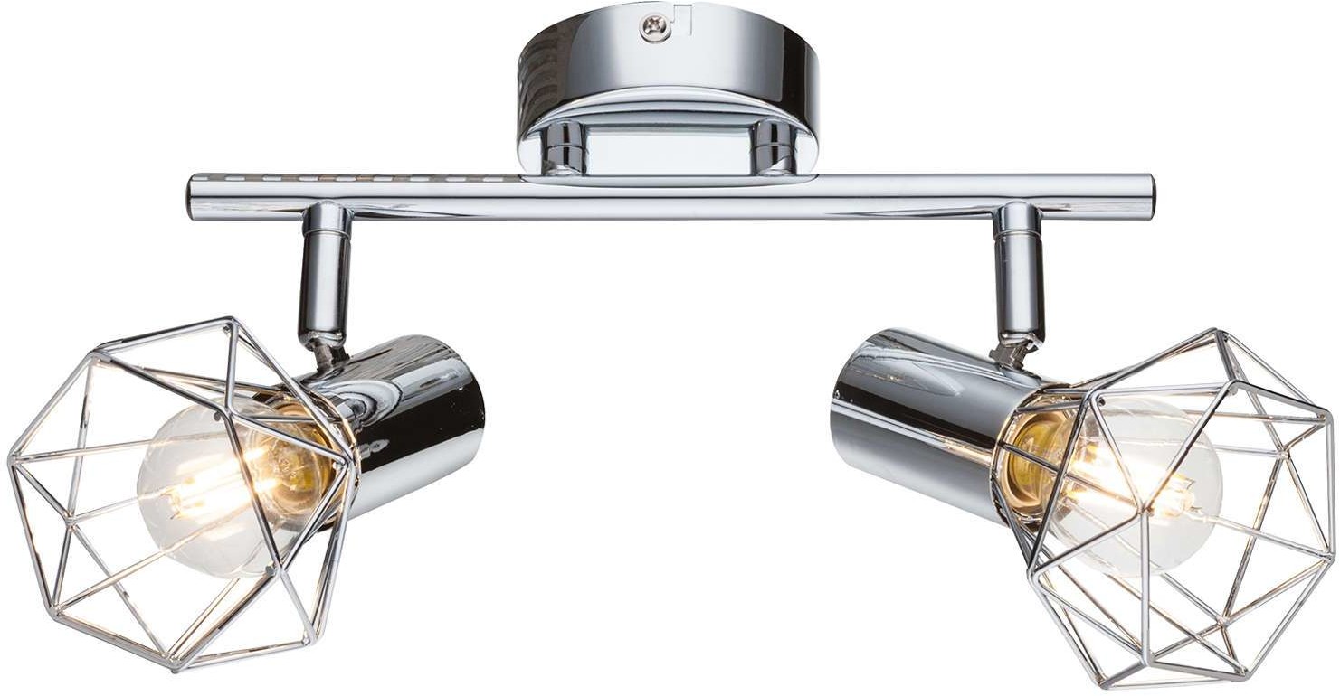 Globo Lighting Plafon LAMPA sufitowa XARA 54802-2 druciana OPRAWA ścienna KINKIET regulowany drut chrom