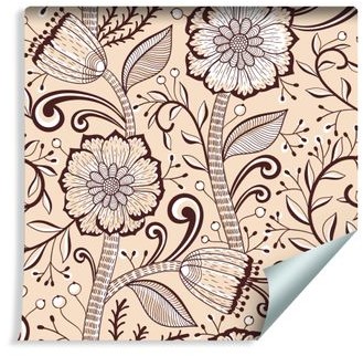 Muralo Tapeta Piękne Kwiaty w Stylu Retro 54319061 T_F_10mx53_W_54319061_A
