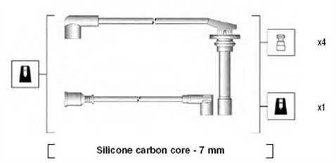 MAGNETI MARELLI Zestaw przewodów zapłonowych 941275010862