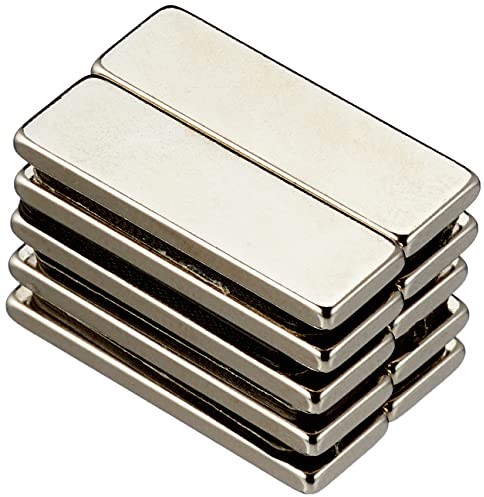 first4magnets Magnes Expert 25 x 8 x 2 mm grubości bardzo wysoka wydajność N52 magnes neodymowy - 3 kg pociągnięcie (10 szt.) F2582-N52-10