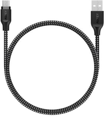 Aukey CB-AM2 kabel micro USB Nylon 2m Czarny aukey_20190611125337