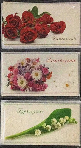 Stamp Zaproszenia Flowers (opakowanie 10 sztuk) Mix