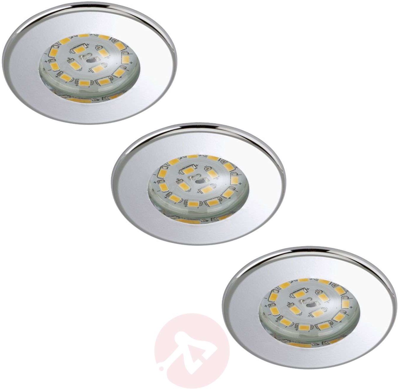 Briloner Zestaw 3 szt. reflektor LED Nikas IP44 chrom