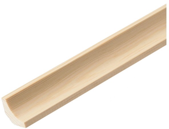 Ćwierćwałek sosnowy bezsęczny wklęsły 23 x 23 x 2400 mm 58321