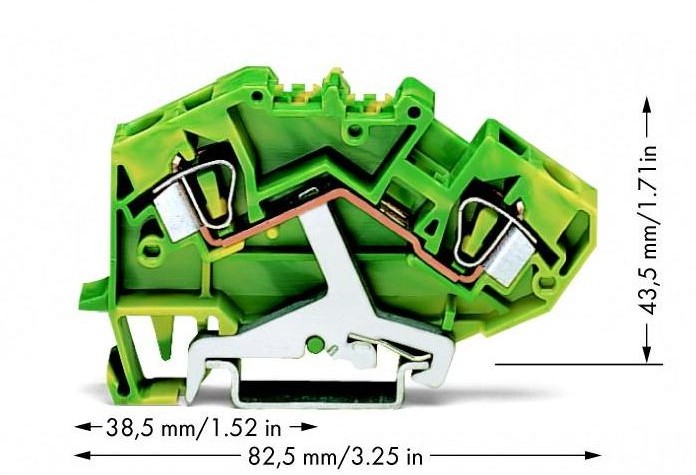 WAGO Terminal przewodzący ochronny WAGO 8 mm Sprężynowe Alokacja Terre zielono-żółty 782-607 25 szt 782-607