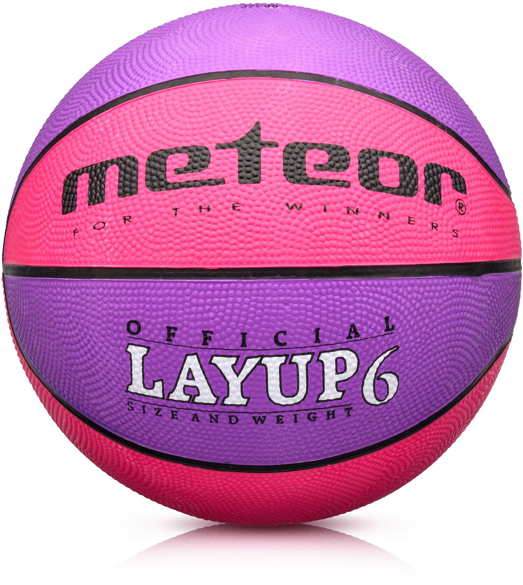 Meteor Piłka koszykowa Layup 6 różowy/fioletowy 07088