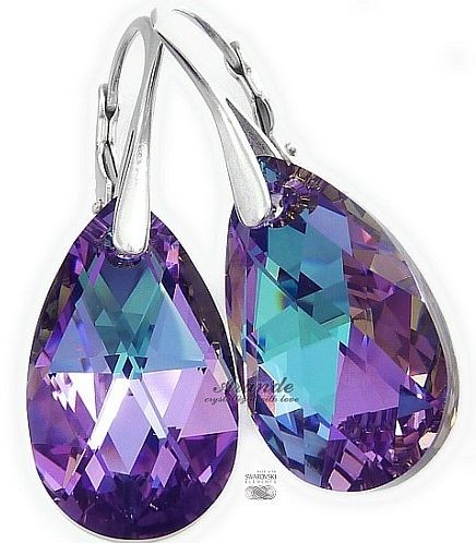 Swarovski kolczyki VITRAIL LIGHT SREBRO CERTYFIKAT