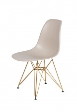 King Home Krzesło DSR GOLD beżowy.18 - podstawa metalowa złota K-130.BEIGE.18.DSRG
