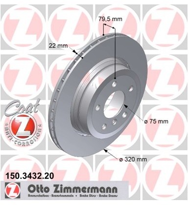 Zimmermann Tarcza hamulcowa 150.3432.20