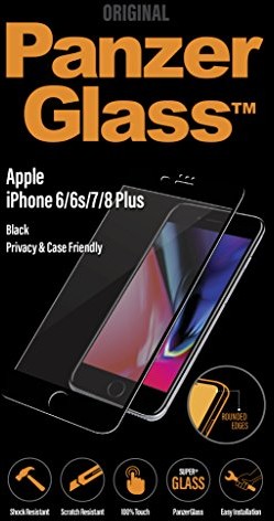 PanzerGlass PG iPhone 6/6S/7/8 + JetBlack/Black teren prywatny  ochronna na wyświetlacz P2619