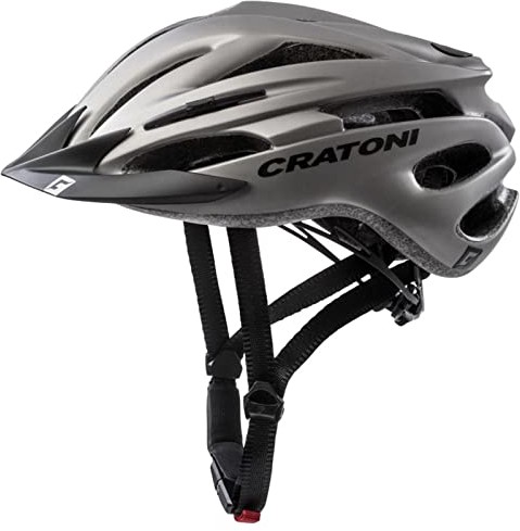 Cratoni Dziecięcy kask rowerowy, szary, rozmiar L-XL (58-62 cm)