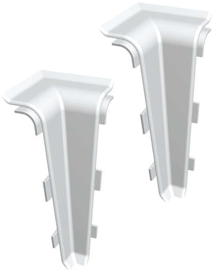 ARTENS Narożnik wewnętrzny do listwy przypodłogowej 70 mm Biały 2 szt. Artens